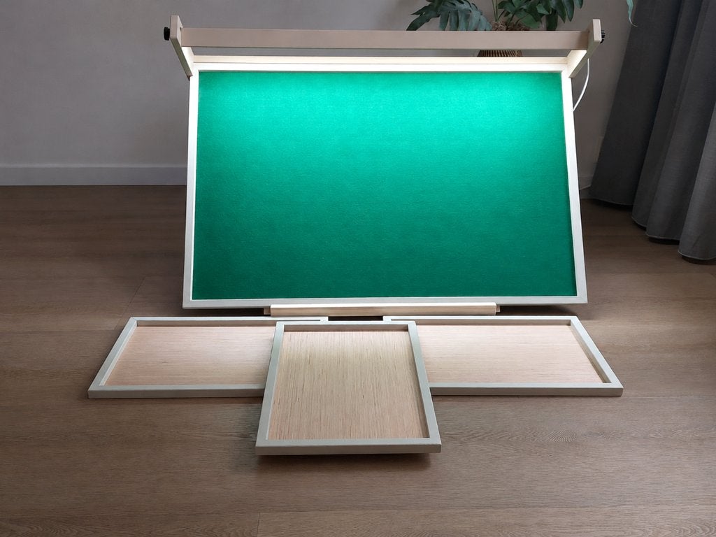 Mooi puzzelbord met standaard en verlichting, Hobby en Vrije tijd, Ophalen, 500 t/m 1500 stukjes, Nieuw, Legpuzzel