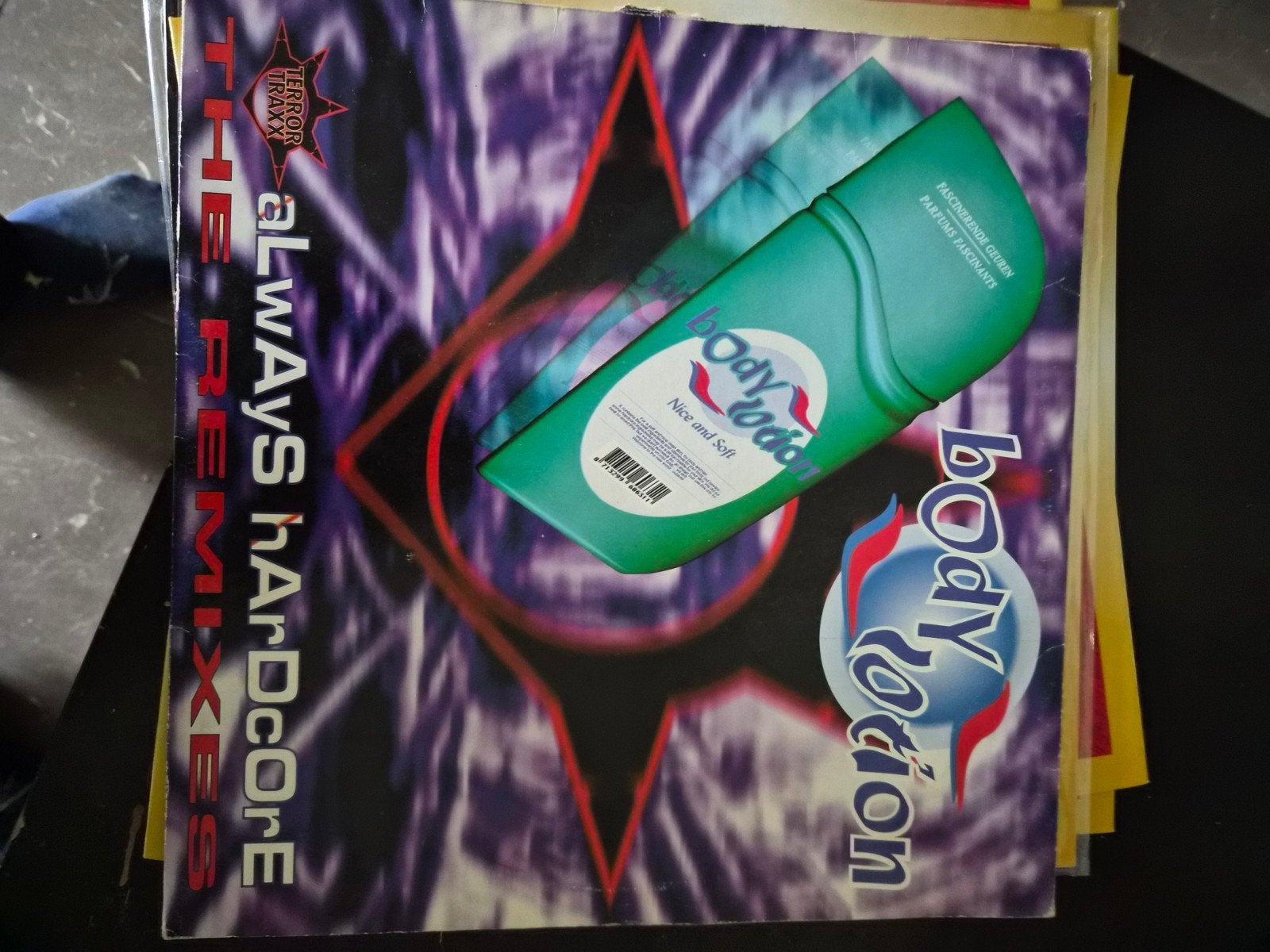 hardcore lp Neophyte bodylotion cover beschadigd!!, Ophalen of Verzenden, Gebruikt, 12 inch