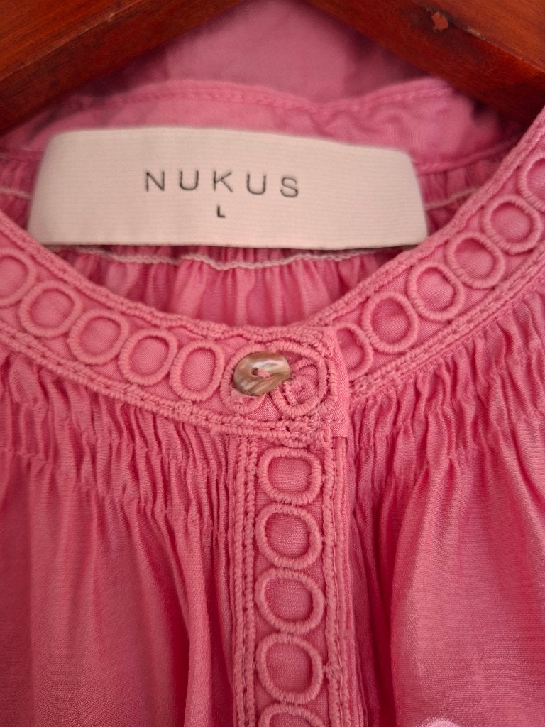 Elegante Nukus blouse L, Kleding | Dames, Verzenden, Maat 42/44 (L), Zo goed als nieuw, Roze