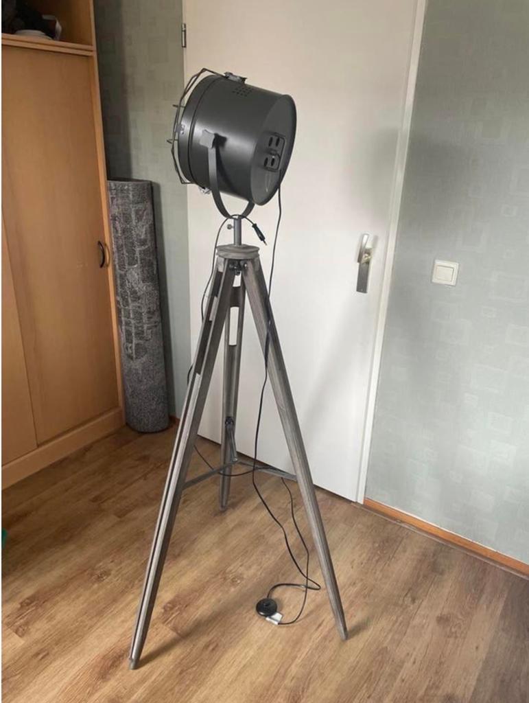 Industriële vloerlamp, Ophalen, Gebruikt, Metaal, 150 tot 200 cm