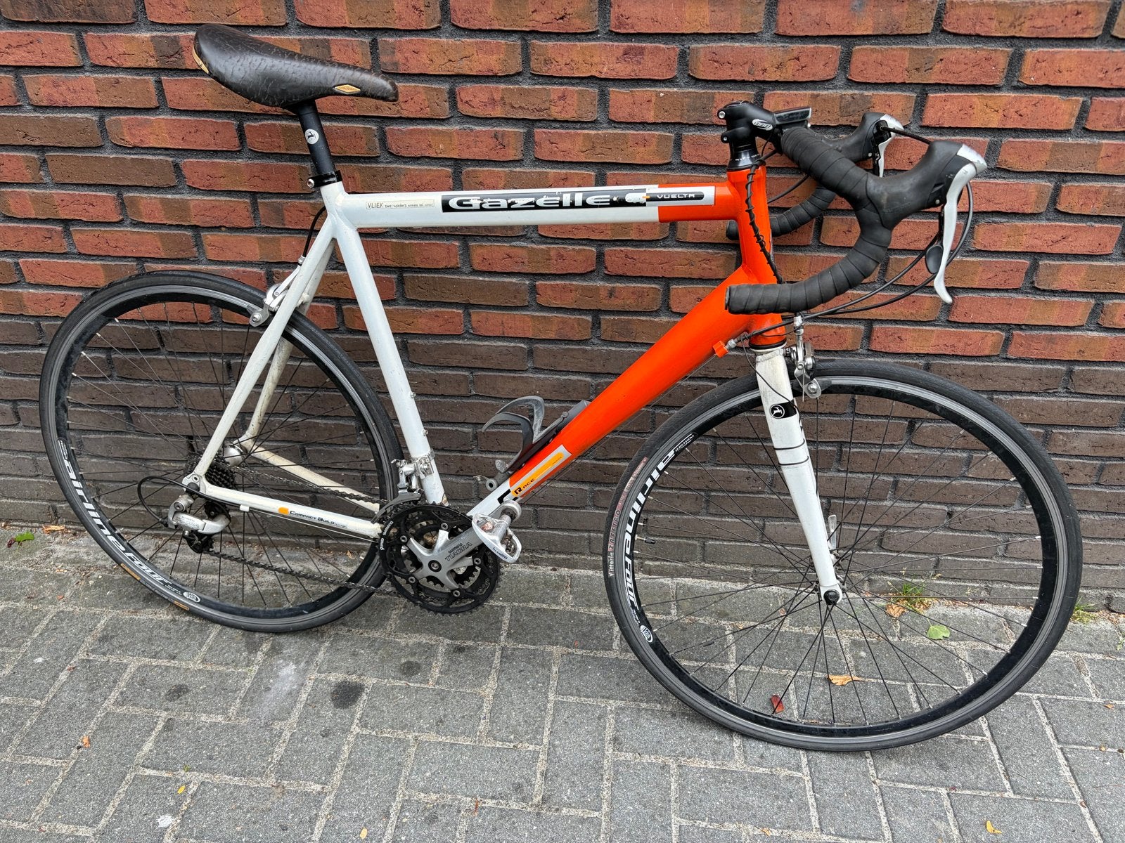 Gazelle Racefiets 60cm, Shimano Tiagra (9x3 versnellingen), 28 inch, Gebruikt, Velgrem, 57 tot 61 cm