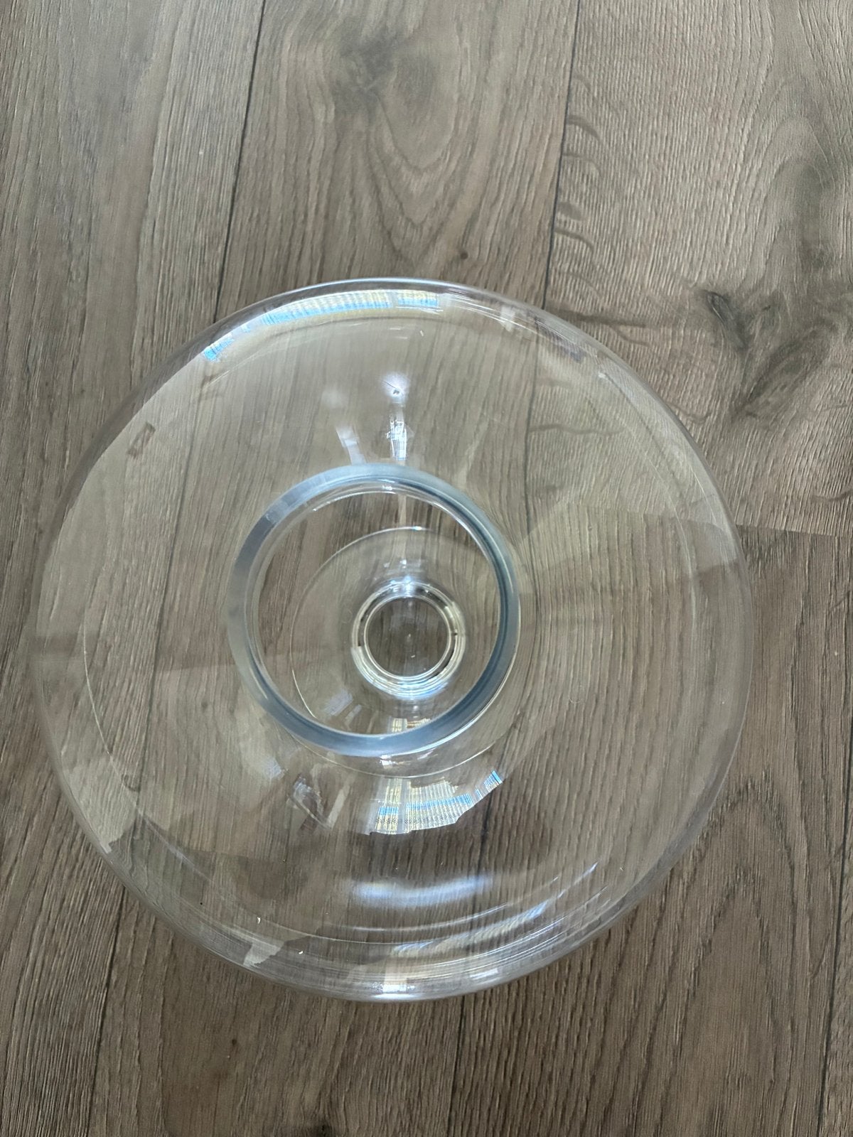 Glazen vaas op voet, Op voet, Transparant, Ophalen of Verzenden, Glas