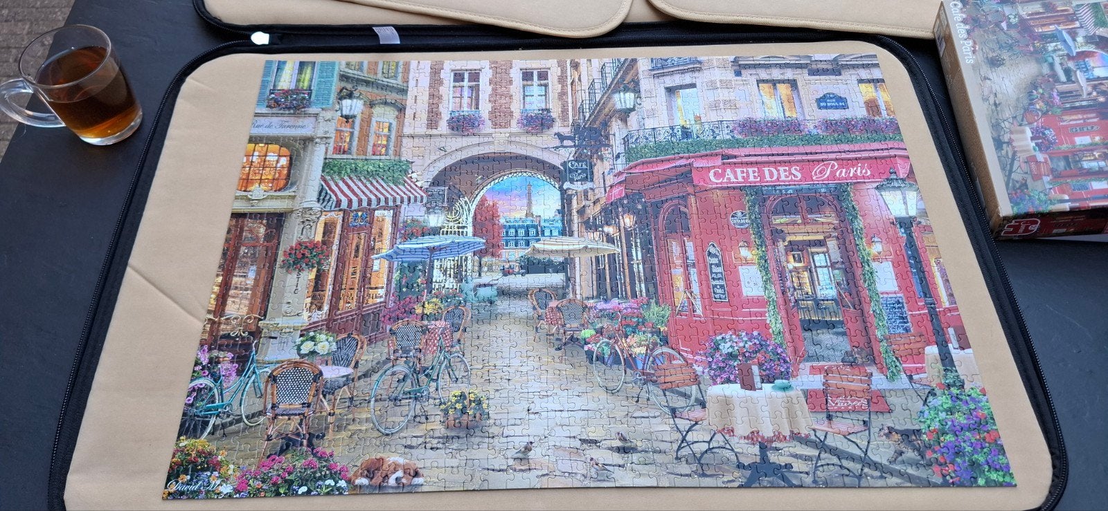 Jumbo puzzel  1000 stukjes  café des Paris, Ophalen of Verzenden, 500 t/m 1500 stukjes, Zo goed als nieuw, Legpuzzel