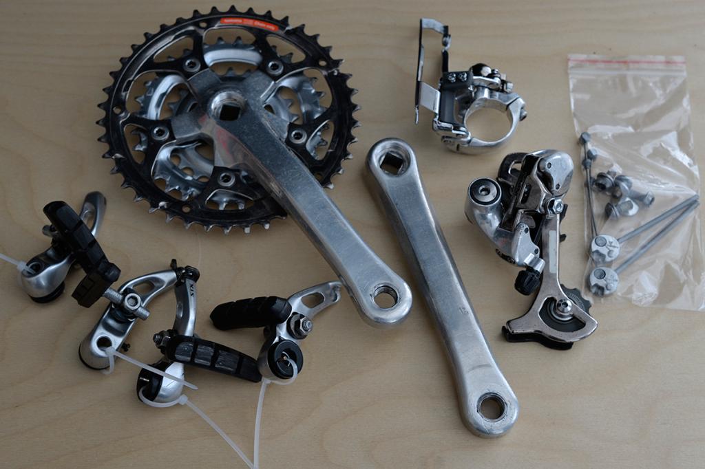 Shimano STX MC34/32 MTB groepset, Fietsen en Brommers, Fietsonderdelen, Ophalen of Verzenden, Gebruikt, Crankstel of Pedalen, Shimano STX