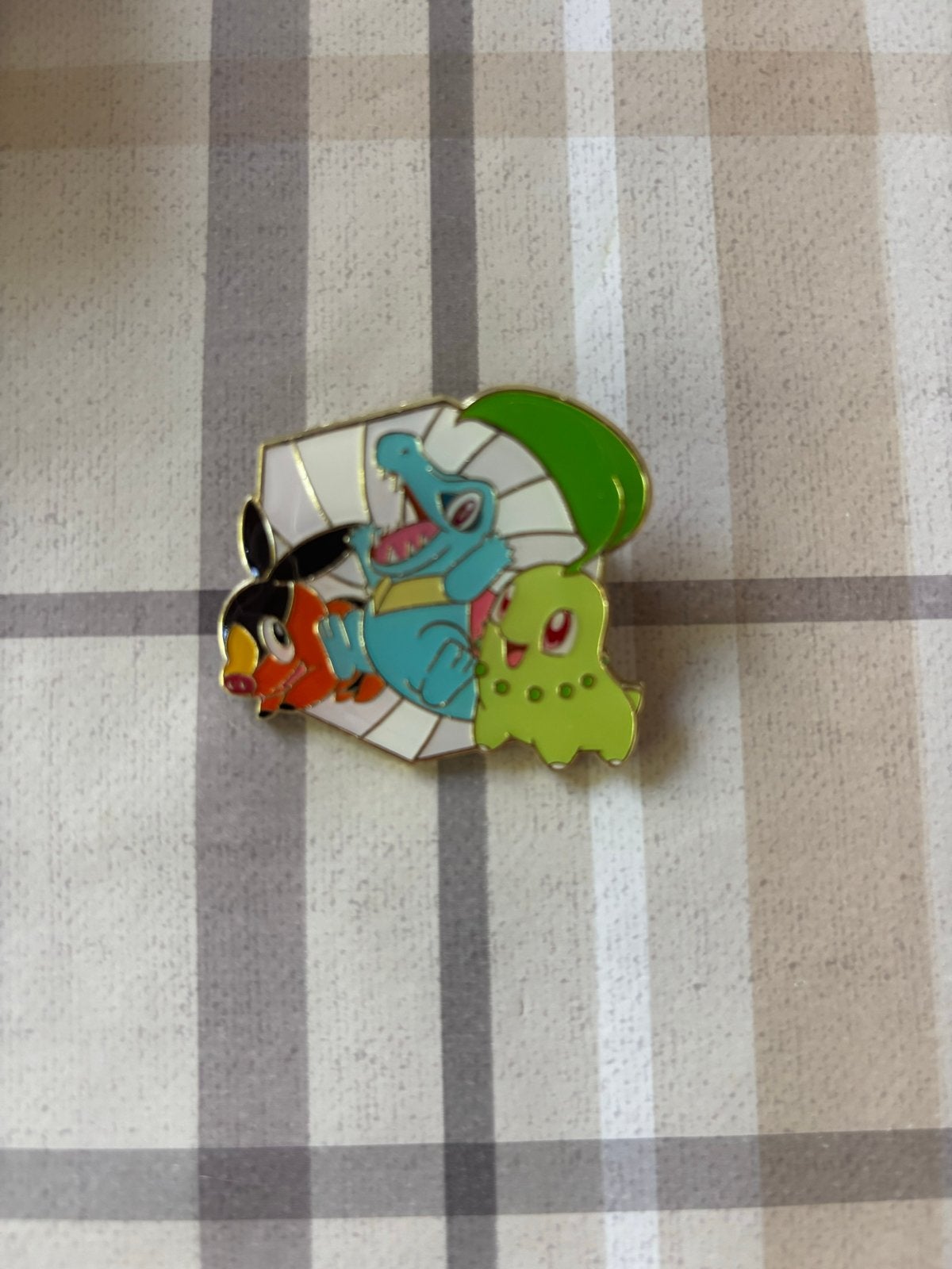 Pokémon Pin: Chikorita, Totodile, Cyndaquil, Hobby en Vrije tijd, Ophalen of Verzenden, Zo goed als nieuw