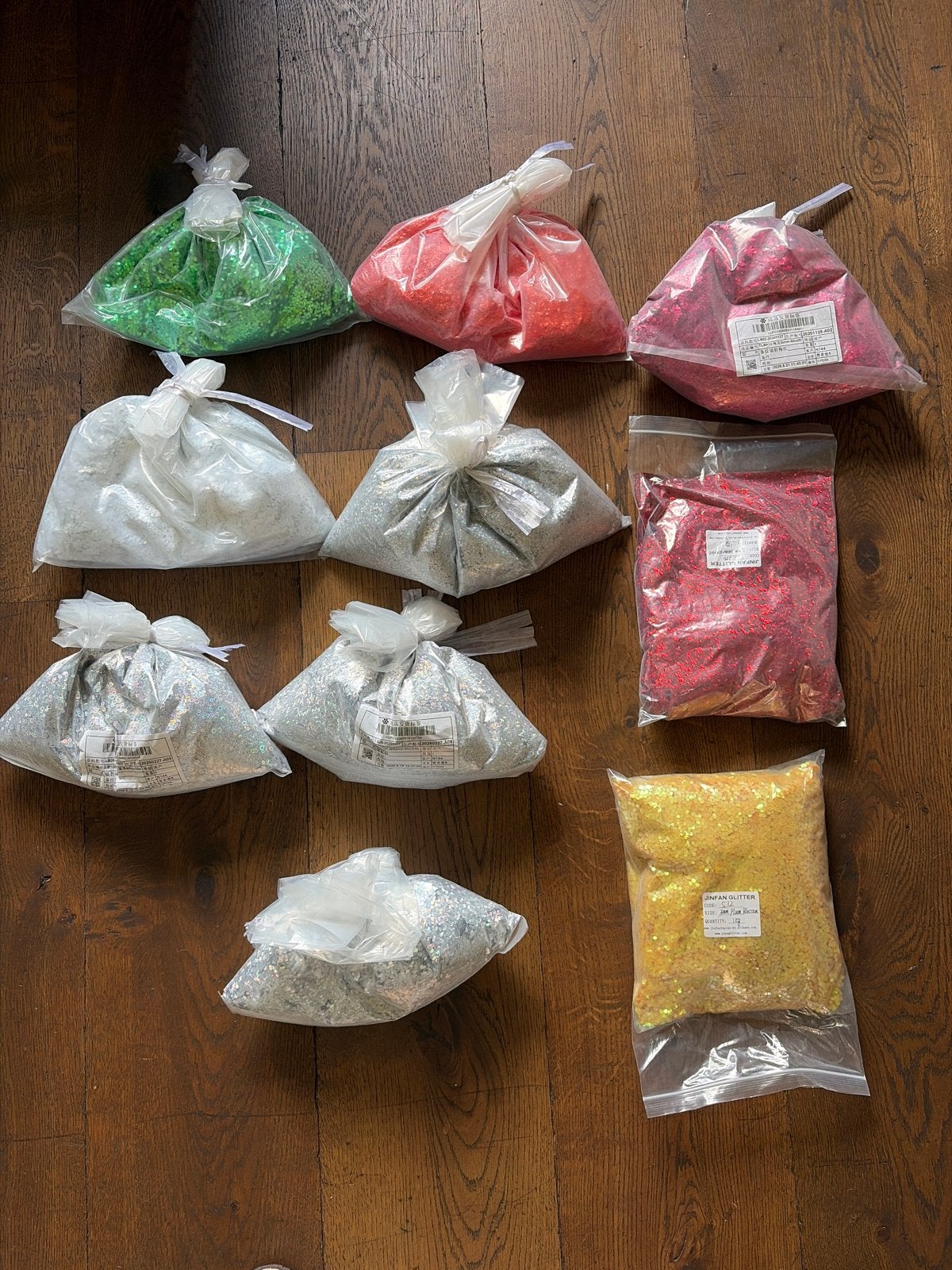 Grote hoeveelheden glitter 10kg- Diverse kleuren en vormen, Overige thema's, Nieuw, Meerkleurig, Ophalen of Verzenden