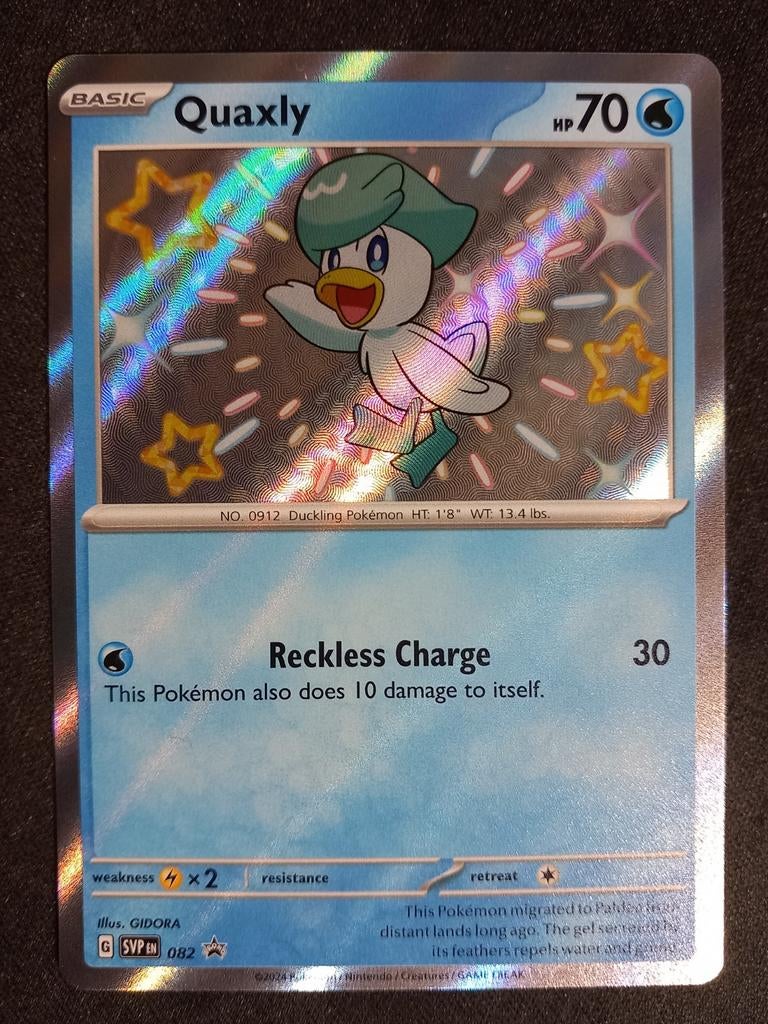 Pokemon Shining Quaxly SVP082 Black Star Promo NM, Verzenden, Zo goed als nieuw, Losse kaart, Foil