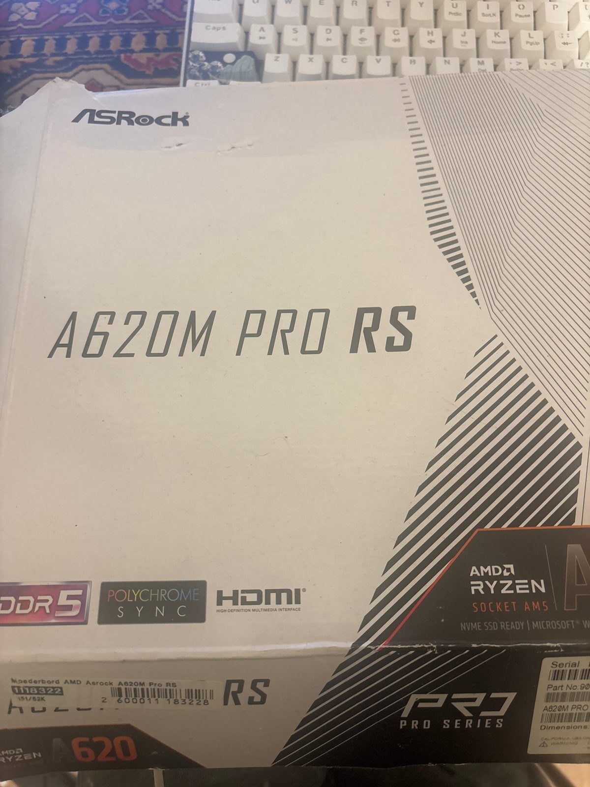 ASRock A620M PRO RS Moederbord - AMD Ryzen, Socket AM5, DDR5, Computers en Software, Ophalen of Verzenden, Nieuw, AMD, DDR5