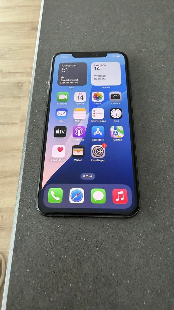 iPhone XS Max 256GB zwart, Telecommunicatie, Mobiele telefoons | Apple iPhone, 256 GB, Ophalen of Verzenden, Zonder simlock, Grijs