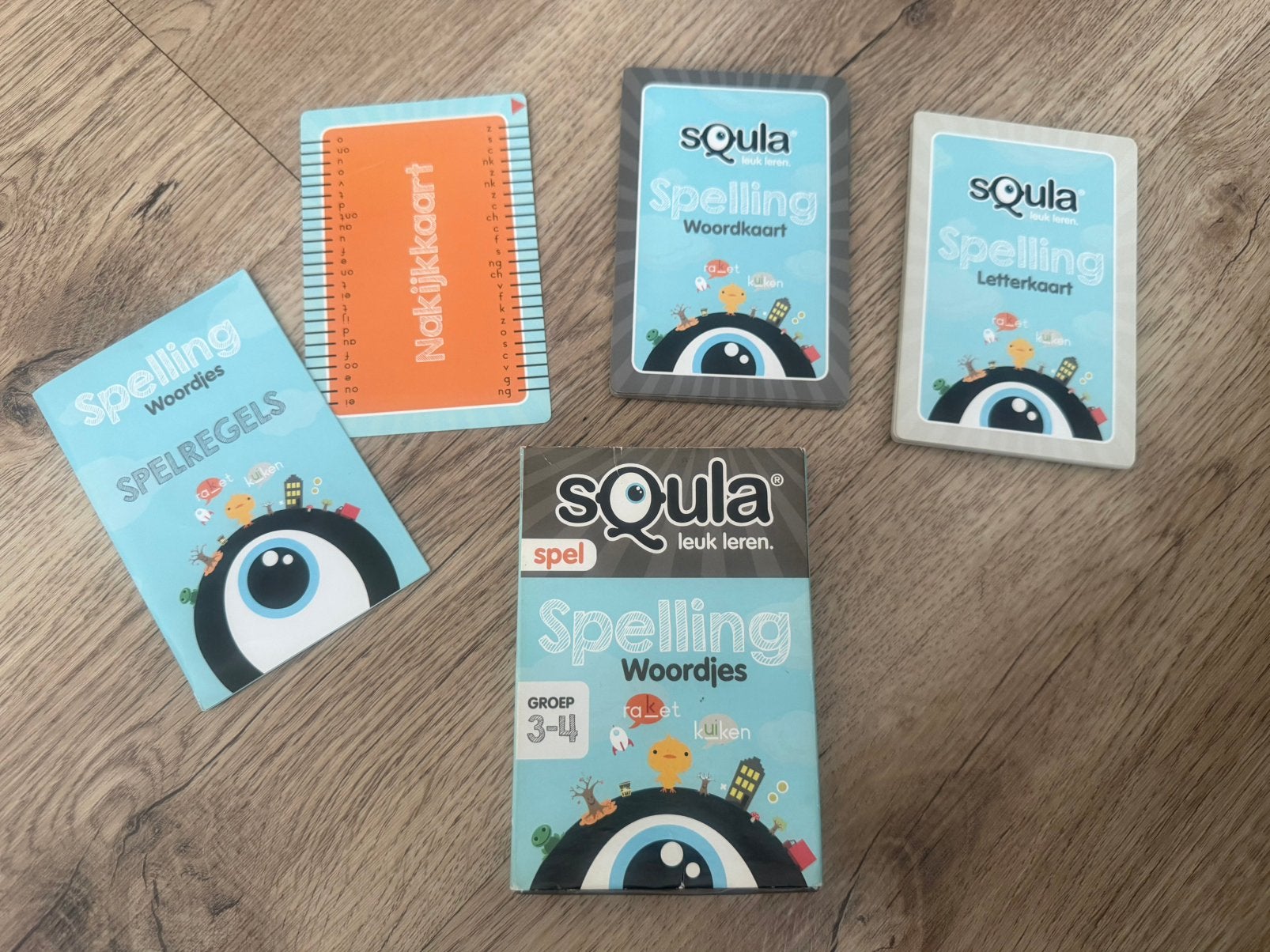 Squla spelling woordjes groep 3-4, Ophalen of Verzenden, Zo goed als nieuw, Speelkaart(en)