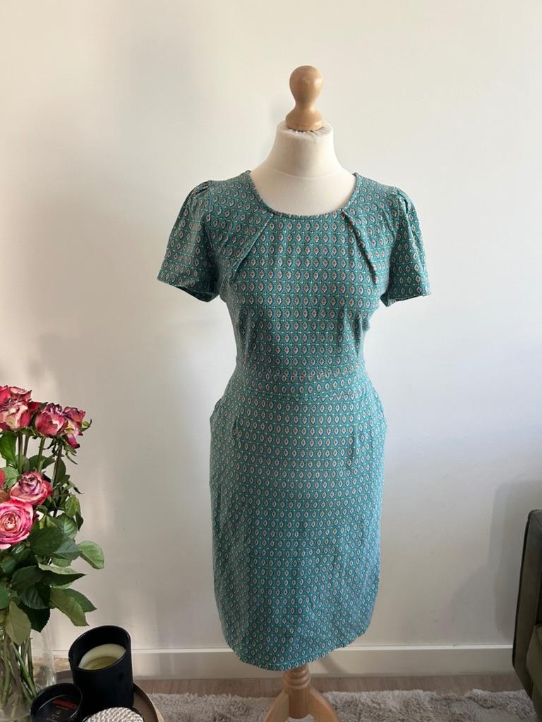 King Louie maat XL blauwe mona dress 3236, Blauw, Maat 46/48 (XL) of groter, Ophalen of Verzenden, Zo goed als nieuw