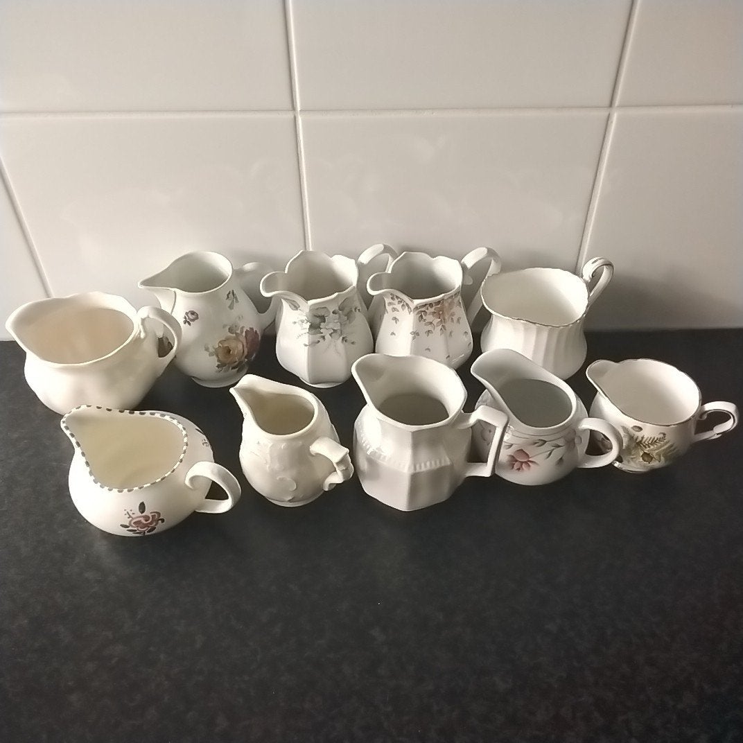 10 melkkannetjes diverse merken, Ophalen of Verzenden, Zo goed als nieuw, Porselein, Overige stijlen