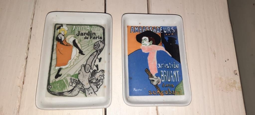 Vintage Franse porseleinen schaaltjes,Henri de Toulouse-Lau., Antiek en Kunst, Ophalen of Verzenden