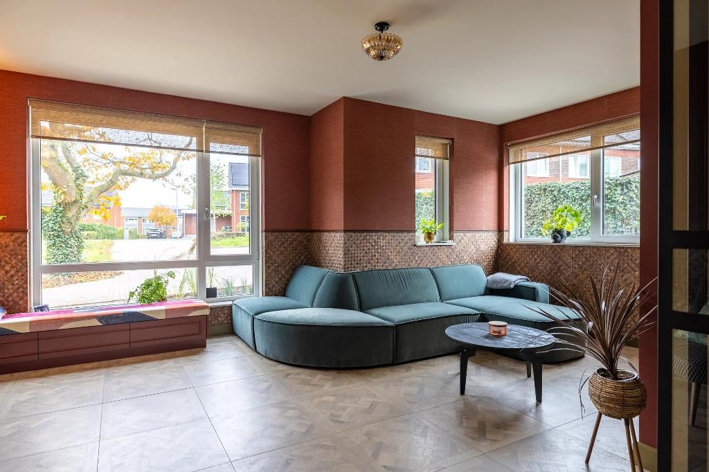 Gloednieuwe (hoek)bank, Huis en Inrichting, Banken | Complete zithoeken, Ophalen, Nieuw, Stof
