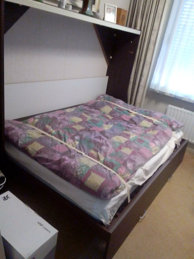 Opklapbed, Ophalen, Overige kleuren, 190 cm of minder, Zo goed als nieuw