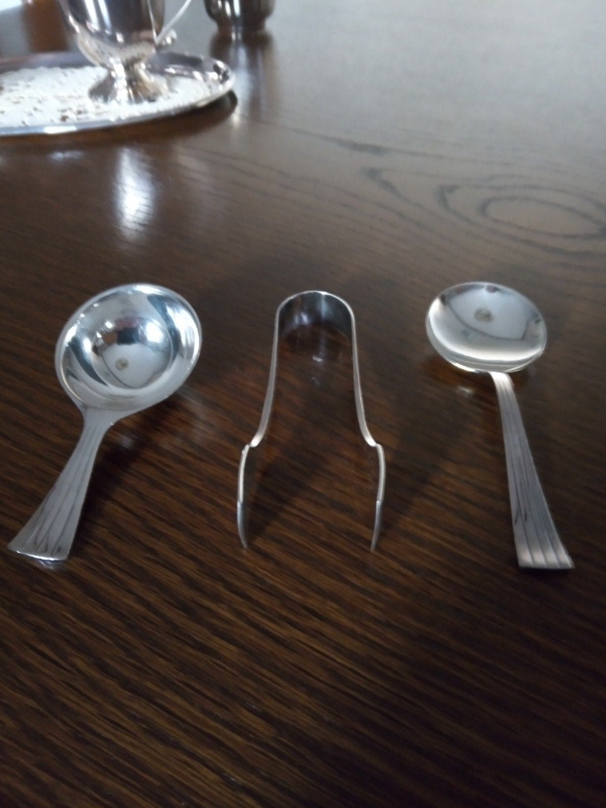 Verzilverde Suikerschep - Klontjestang - Koffieschep DE  NIE, Antiek en Kunst, Ophalen of Verzenden