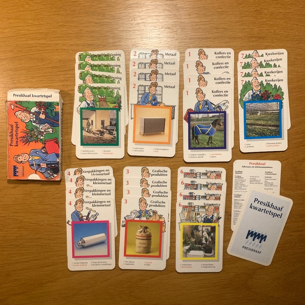 Vintage Presikhaaf Arnhem Kwartetspel Nostalgisch, Verzamelen, Speelkaarten, Jokers en Kwartetten, Ophalen of Verzenden, Gebruikt