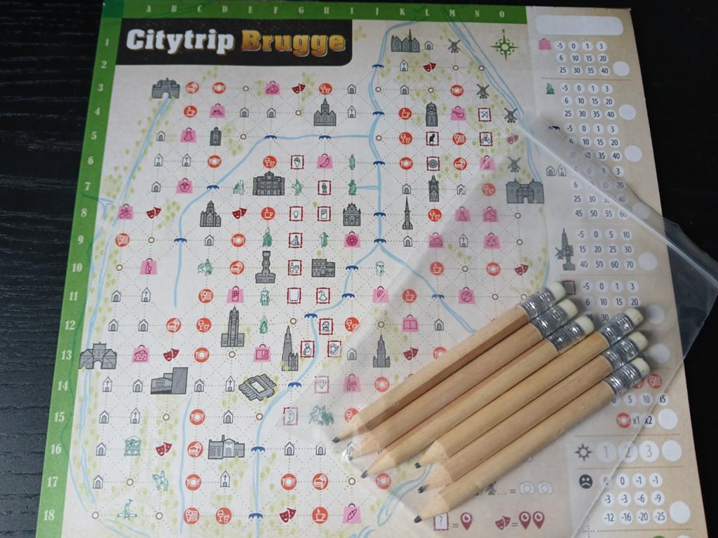 Scoreblok flip and write spel Citytrip Brugge, Vijf spelers of meer, Ophalen of Verzenden, Gebruikt