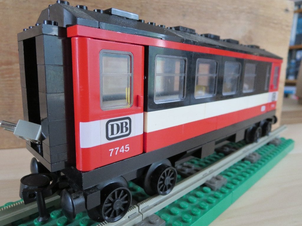 12V Rails Trein Passagiersrijtuig (7745; 12 Volt), Overige thema's, Lego, Compleet, Ophalen of Verzenden