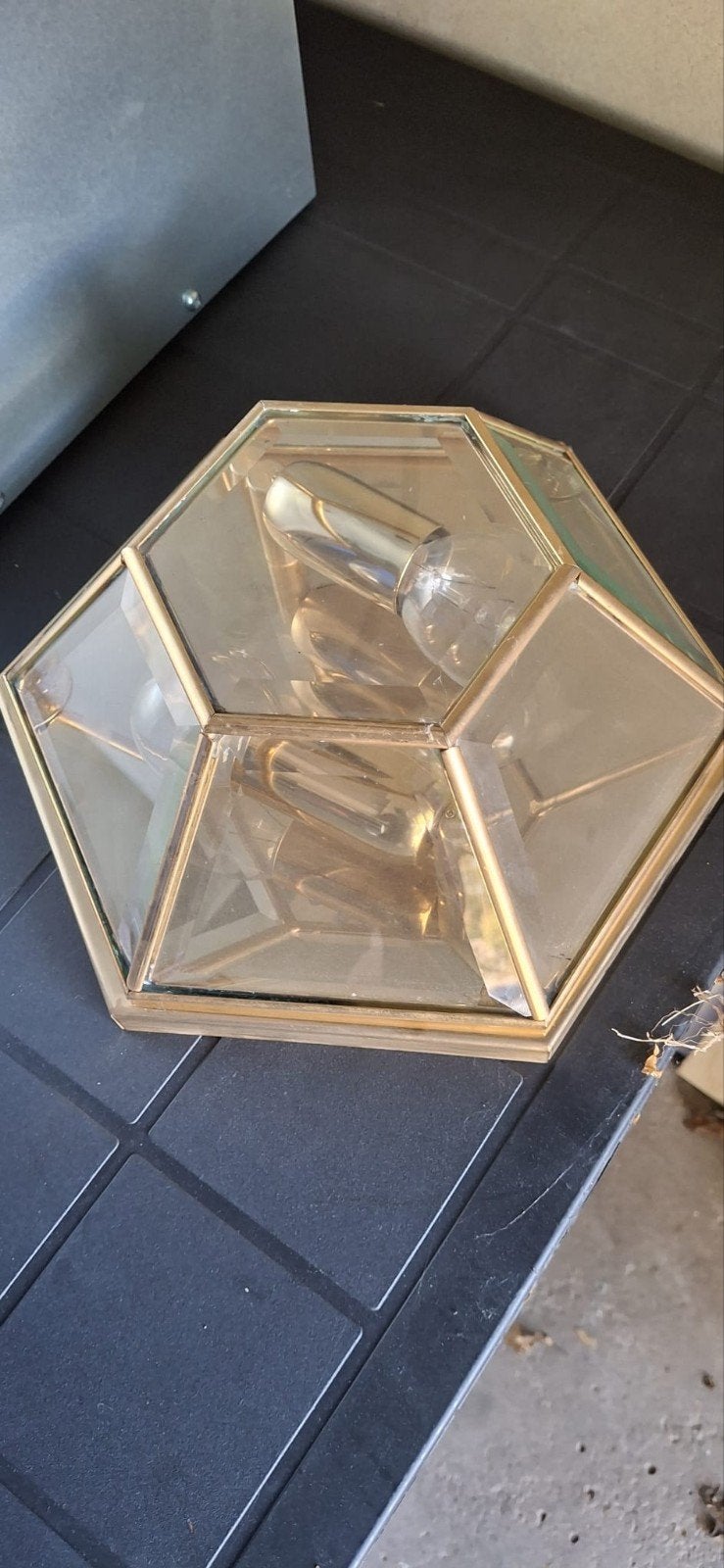 24K Vergulde Mid-Century Plafondlamp - Made in Italy, Ophalen of Verzenden