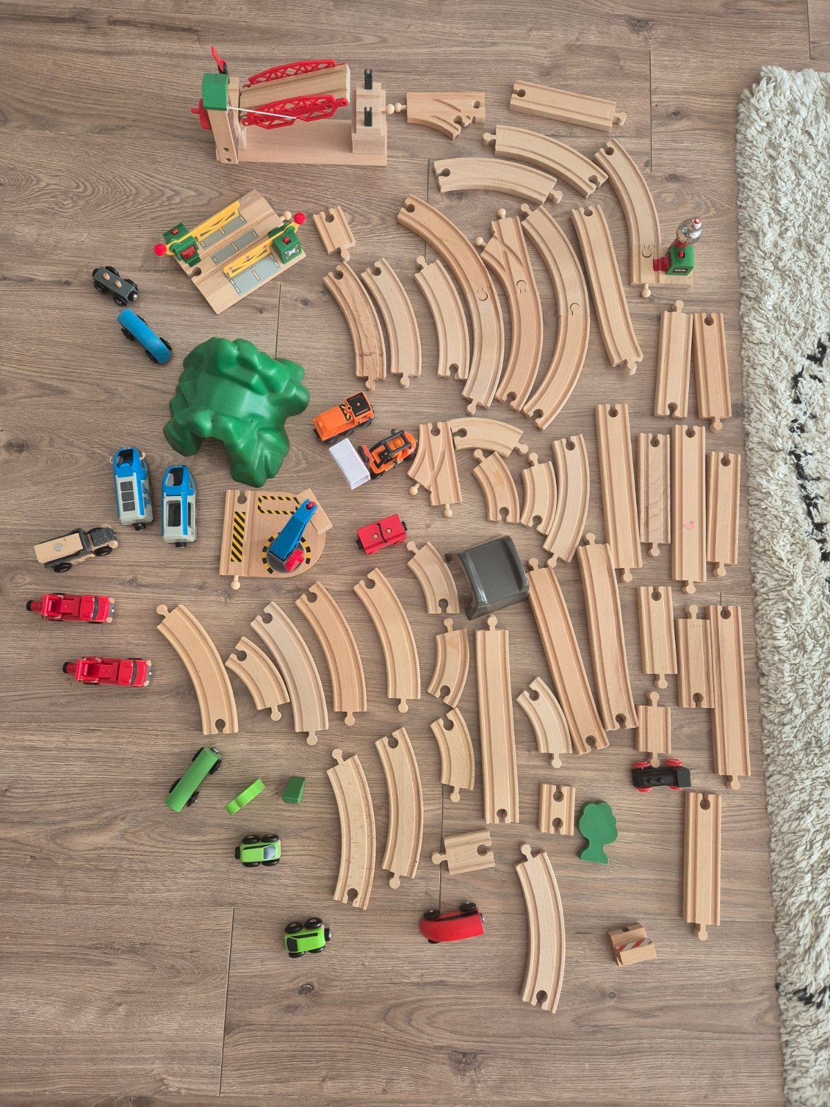 Grote Brio houten treinbaan set met veel accessoires, Ophalen, Gebruikt