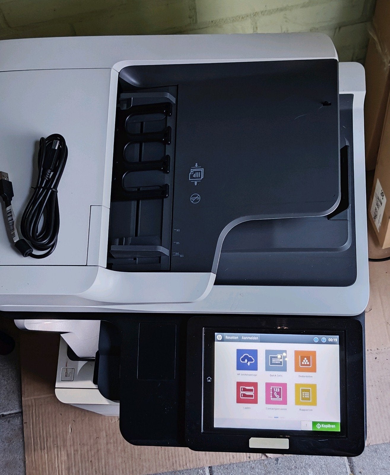 HP LaserJet Managed Flow MFP E62565 – professionele kantoorp, Computers en Software, Printers, Ophalen, Gebruikt, All-in-one, HP Laserjet Managet Flow MFP E62565