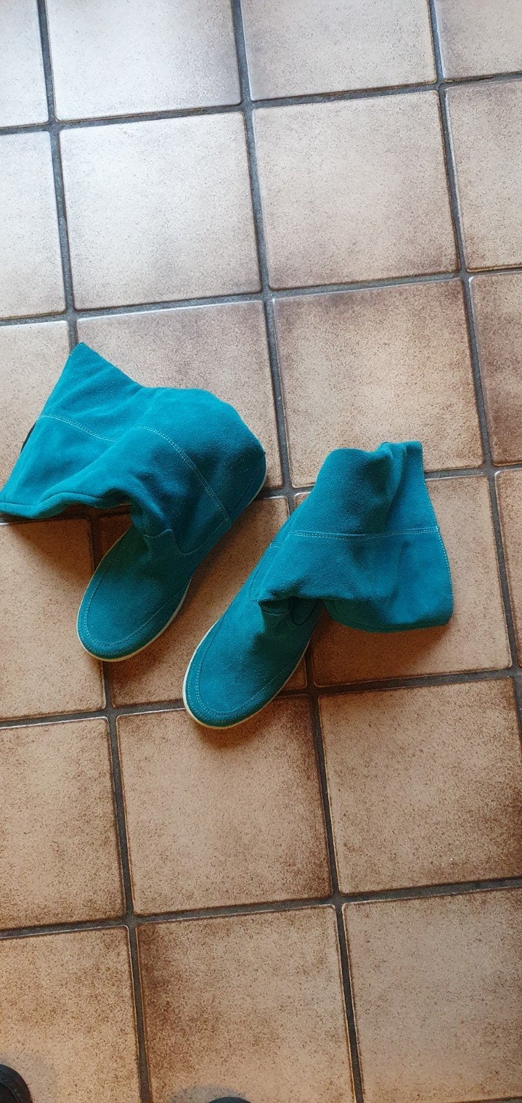 LE BALLON AQUA BLAUWE SUEDE HALFHOGE LAARZEN MAAT 39, Hoge laarzen, Blauw, Nieuw, Ophalen of Verzenden