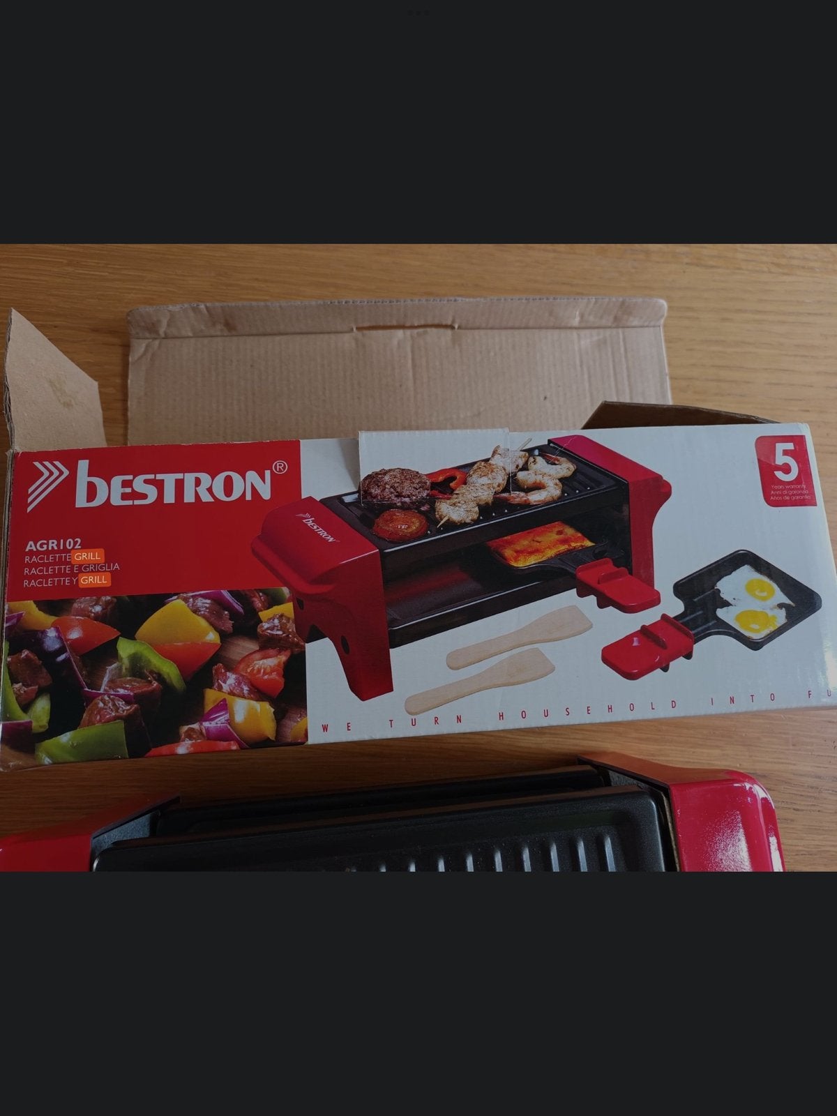 NIEUW: Bestron AGR102 Raclette Grill - Compact., Ophalen of Verzenden, Nieuw, Minder dan 4 personen