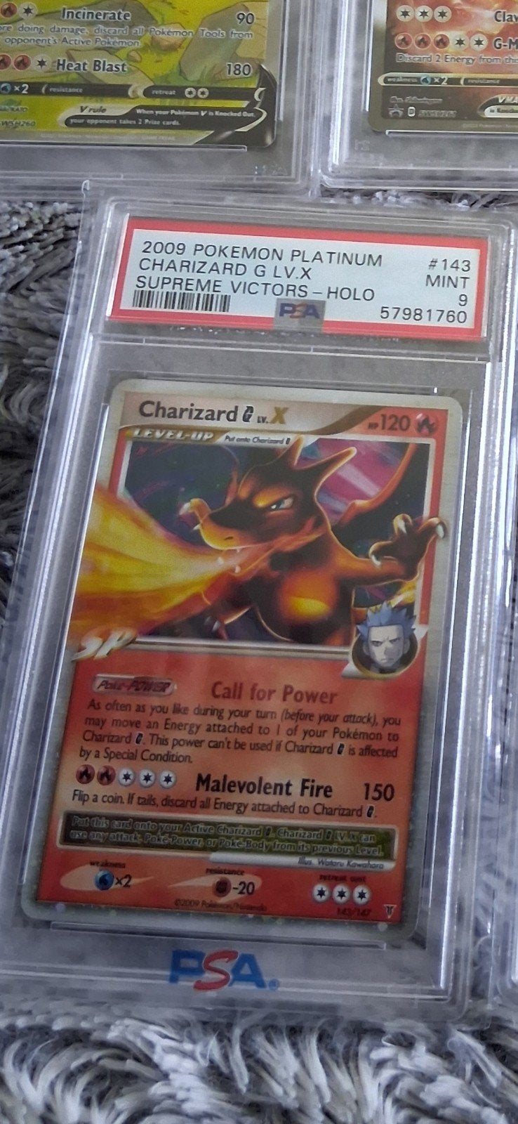 Charizard G LV.X 143/147 Supreme Victors, Ophalen, Zo goed als nieuw, Losse kaart, Foil