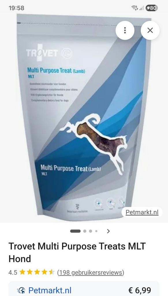Hypoallergeen Honden snacks TROVET(Lamb), Ophalen of Verzenden, Hond