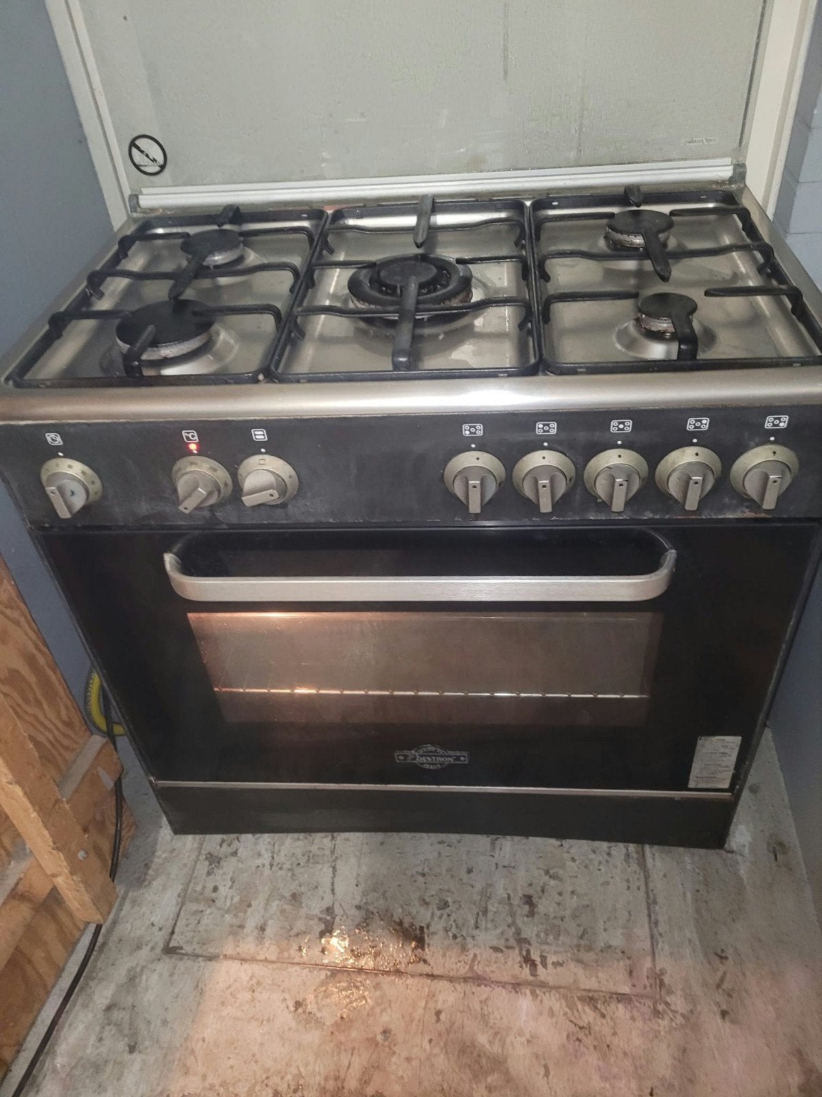 bestron zwart gasfornuis 80 cm breed, 60 cm of meer, Ophalen of Verzenden, Gas, Vrijstaand