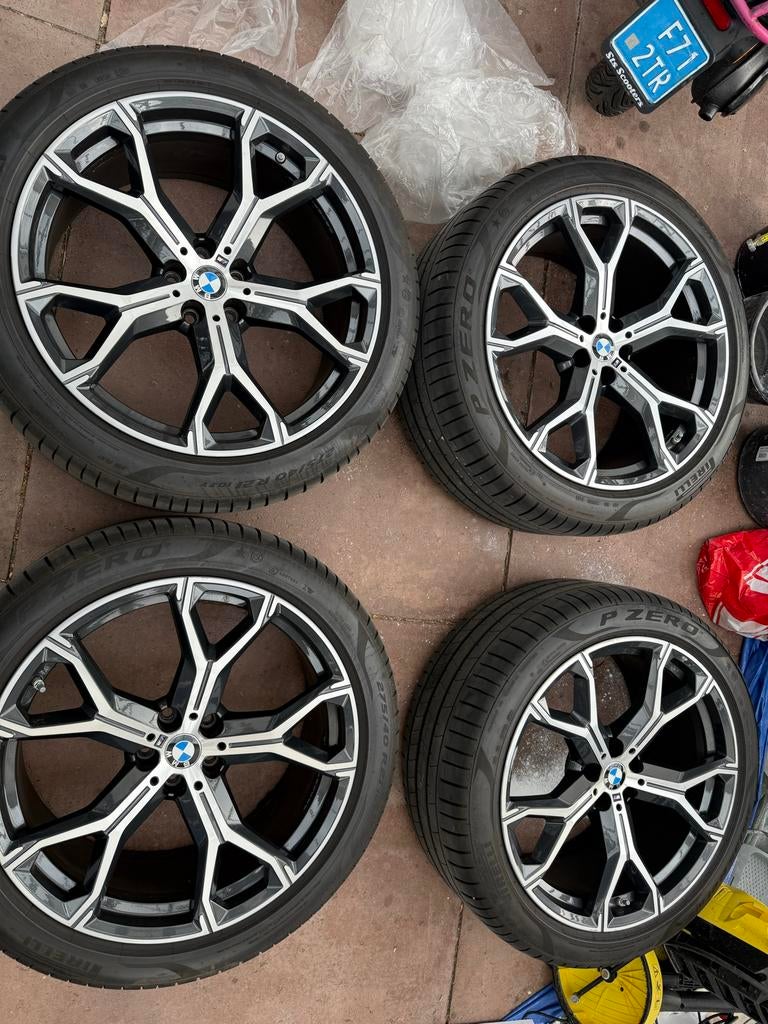 BMW X5 velgen met banden - 21 inch - Banden als nieuw, Ophalen, Gebruikt, Banden en Velgen, 21 inch
