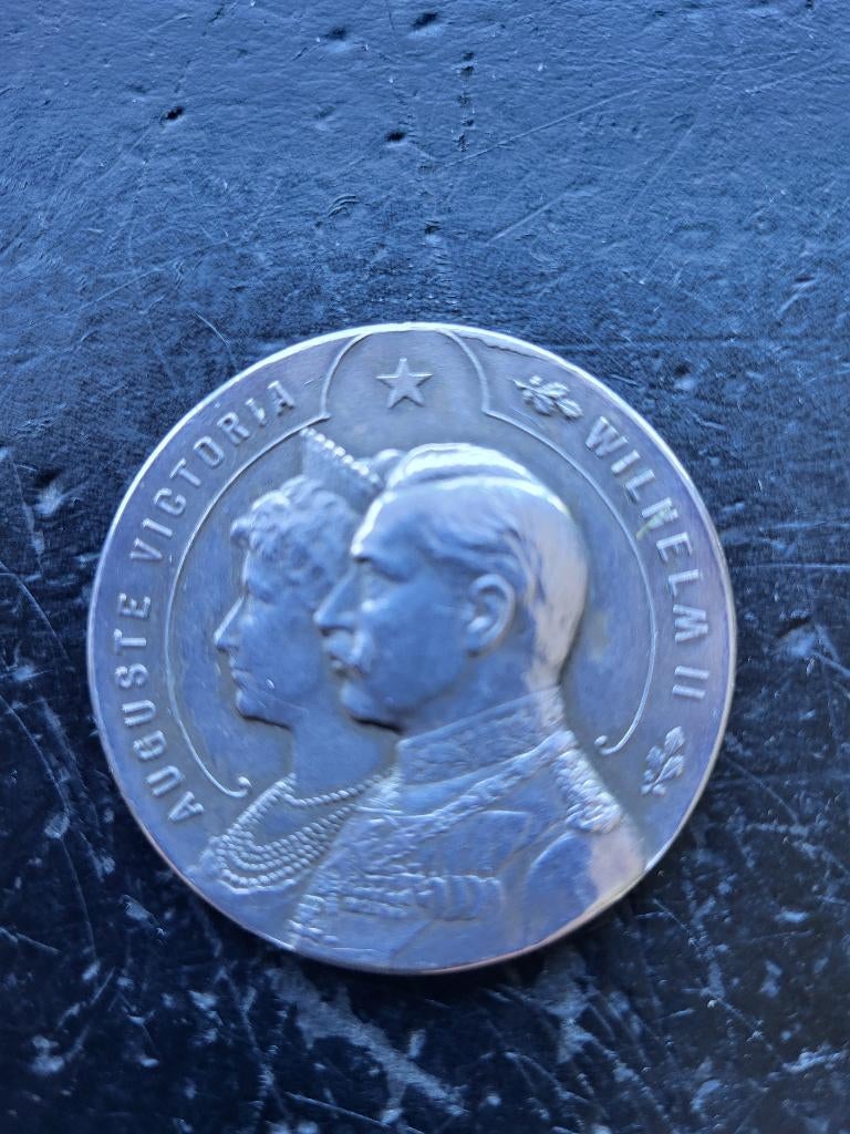 Penning zilver Wilhelm II 1906, Ophalen of Verzenden, Koningin Wilhelmina, Losse munt, Zilver