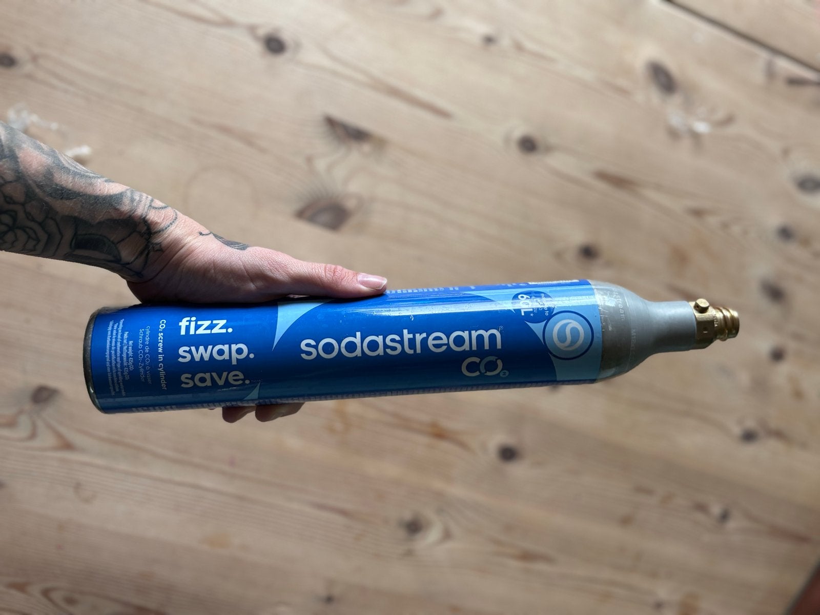 Sodastream CO2 cilinder 60L blauw, Ophalen of Verzenden, Nieuw