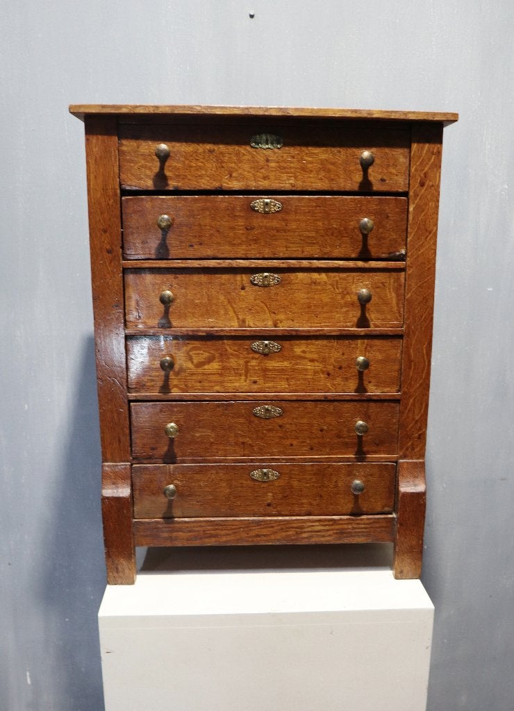 Antiek meesterstukje, miniatuurkastje, Ophalen of Verzenden