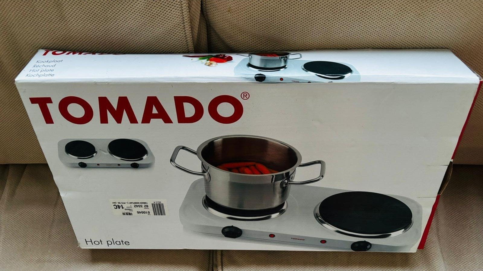 Tomado dubbele kookplaat - Nieuw in doos, Witgoed en Apparatuur, Kookplaten, Nieuw, 3 kookzones of minder, Ophalen of Verzenden