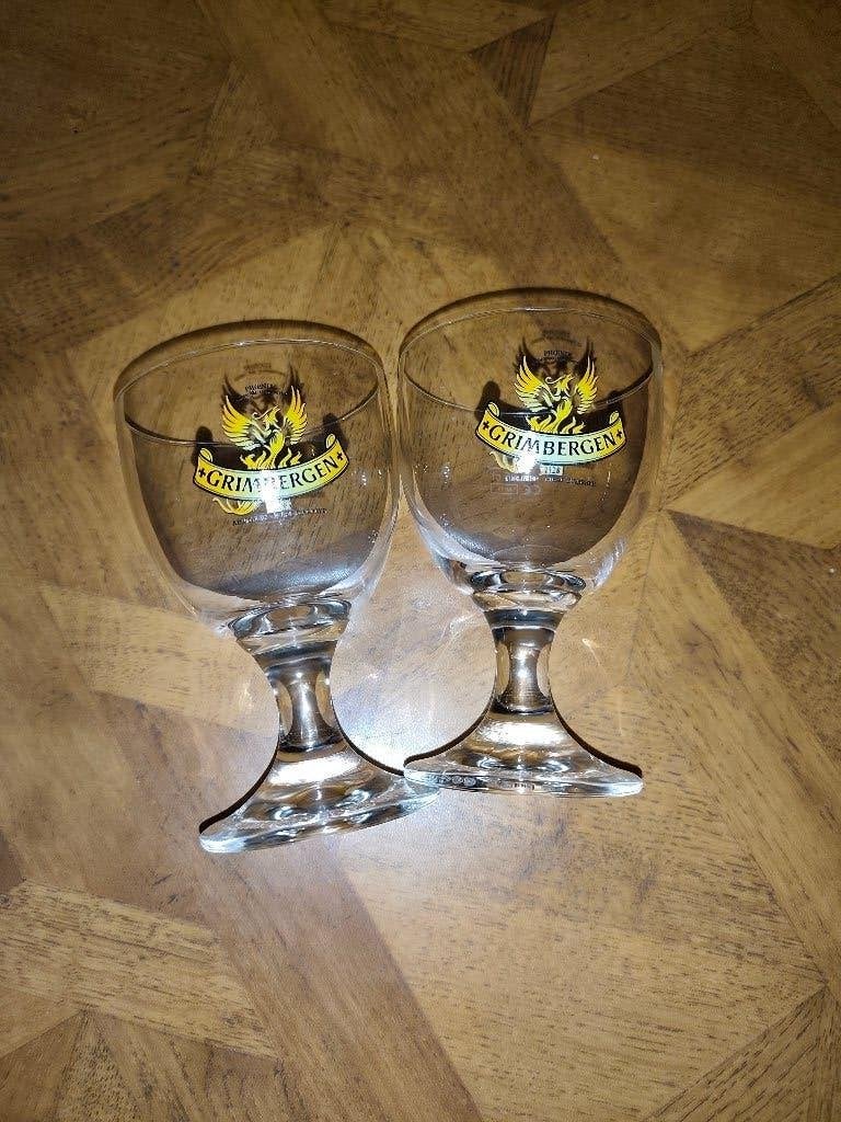 Grimbergen glazen 25 cl 4 euro per stuk, Ophalen of Verzenden, Zo goed als nieuw, Bierglas