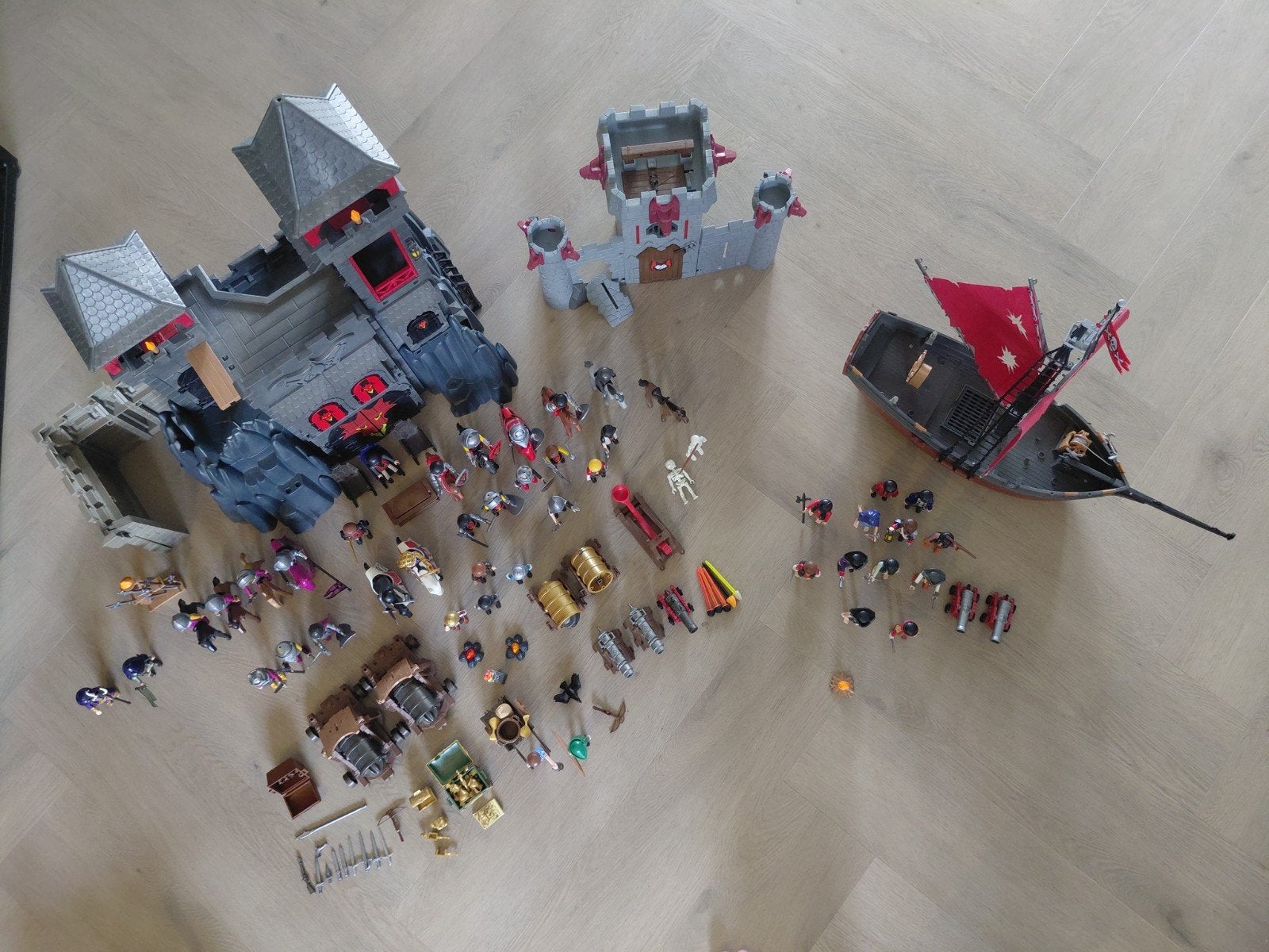 Playmobil kasteel & piratenschip, Ophalen of Verzenden, Gebruikt