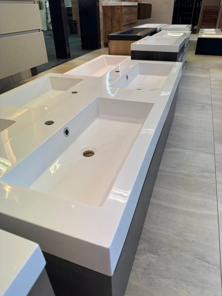 Badmeubel 160 cm Brauer grijs eiken van €2650 nu afhaal €950, Brauer, 150 tot 200 cm, Ophalen of Verzenden, Minder dan 100 cm