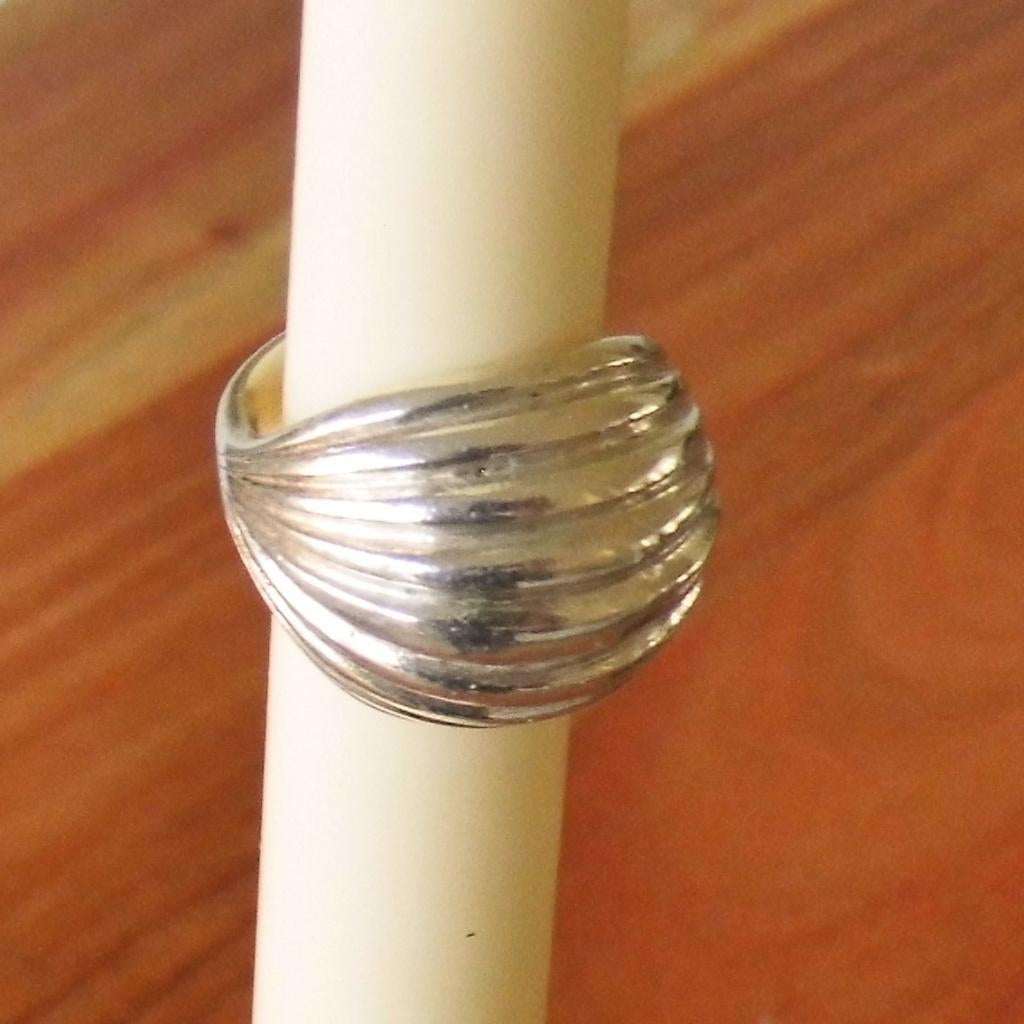 Vintage zilveren dames ring., Gebruikt, Ophalen of Verzenden, 17 tot 18, Dame