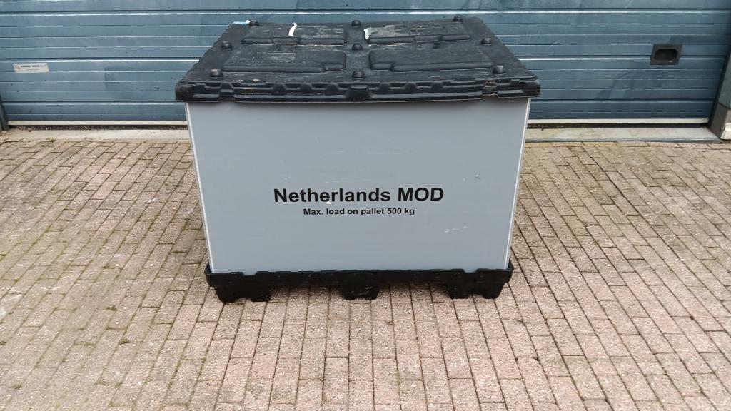 inklapbare palletbox/palletcontainer / krat, Ophalen, Gebruikt, 100 cm of meer, Opvouwbaar