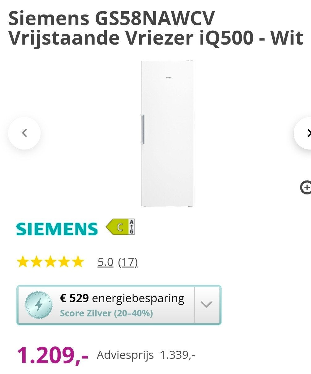 Foto 7 van zeer Jong Siemens vrieskast 1 jaar oud