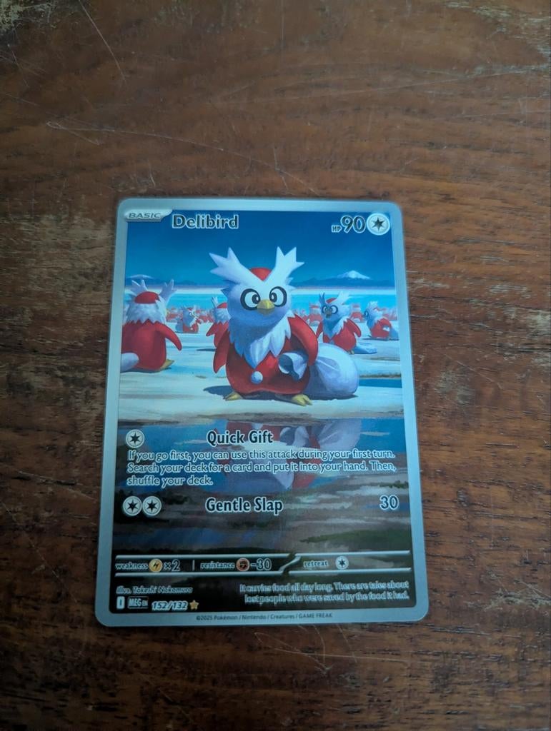 Pokémon Delibird kaart (Engels), Ophalen of Verzenden
