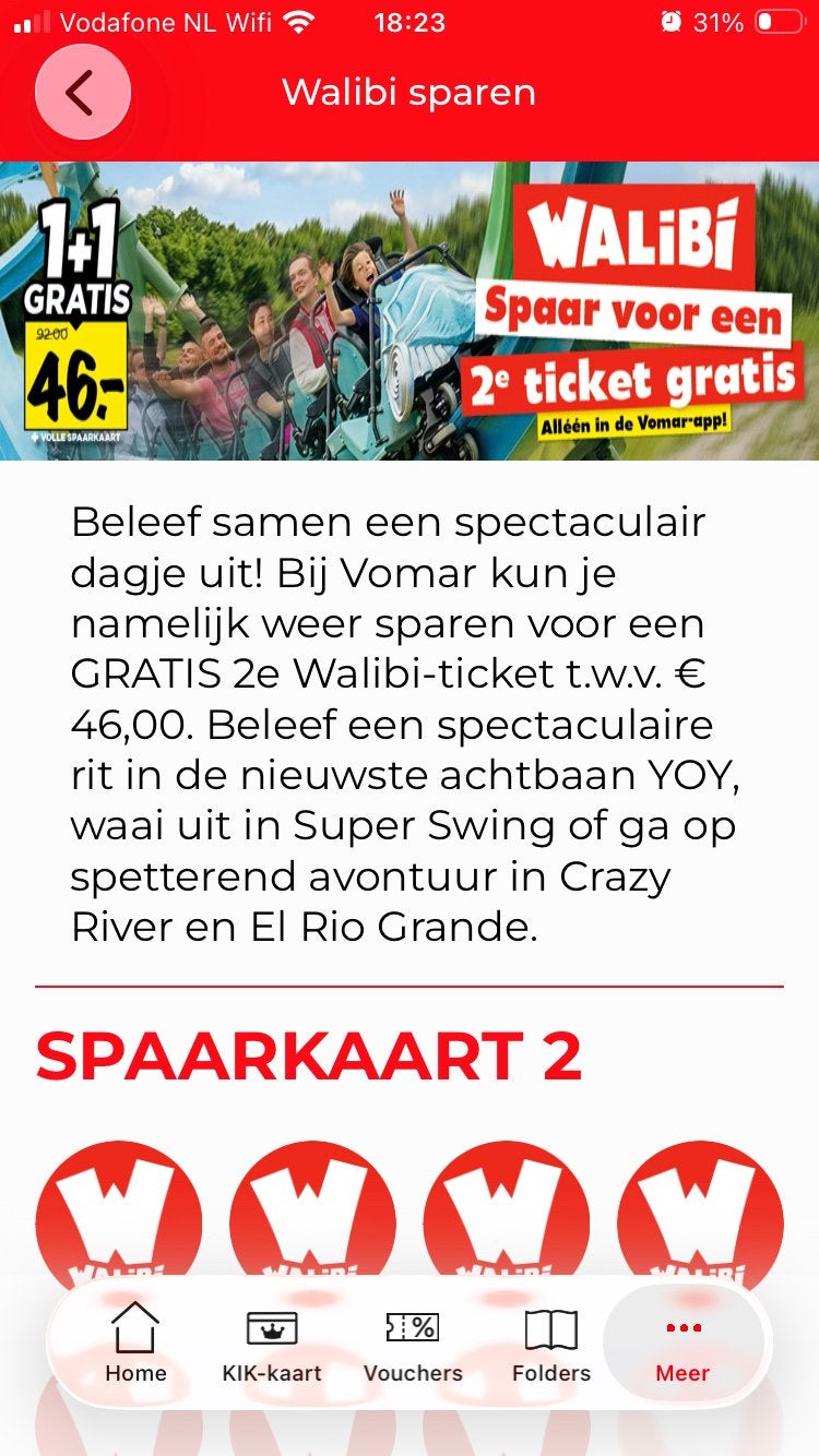 Hoge korting voor Walibi: Tweede ticket gratis!, Kortingskaart