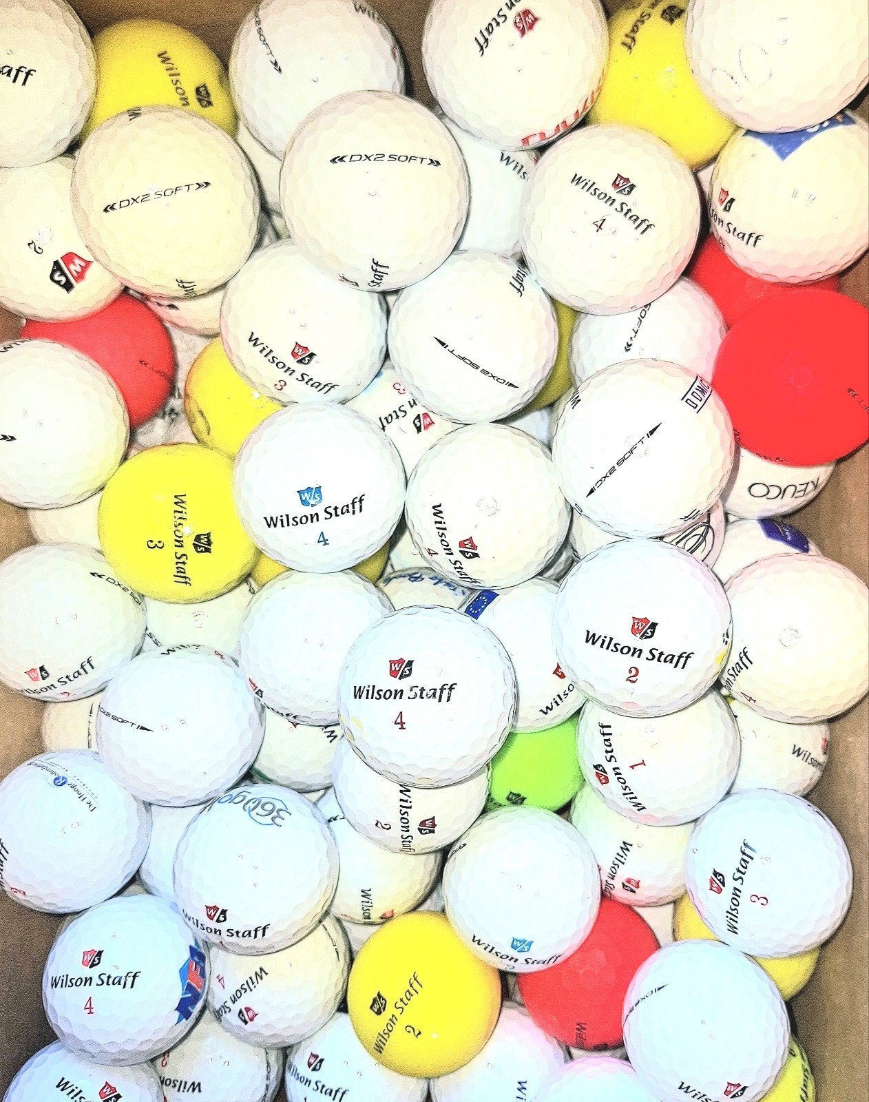50 Wilson Staff DX2Soft AAAA golfballen, Sport en Fitness, Golf, Ophalen of Verzenden, Zo goed als nieuw, Bal(len)