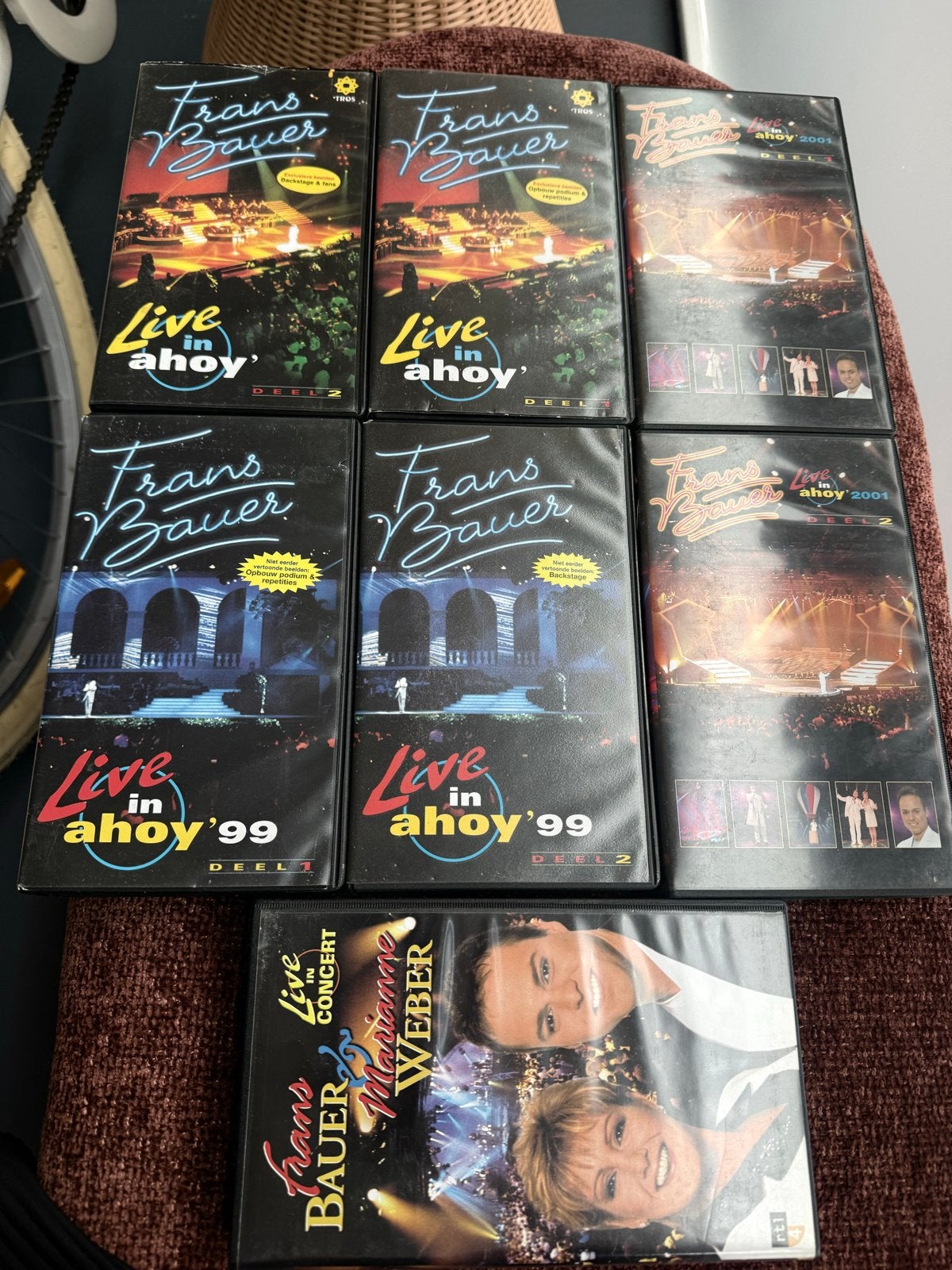 Frans Bauer VHS collectie - Live in Ahoy '99, '01, en extra, Boxset, Muziek, Gebruikt, Alle leeftijden