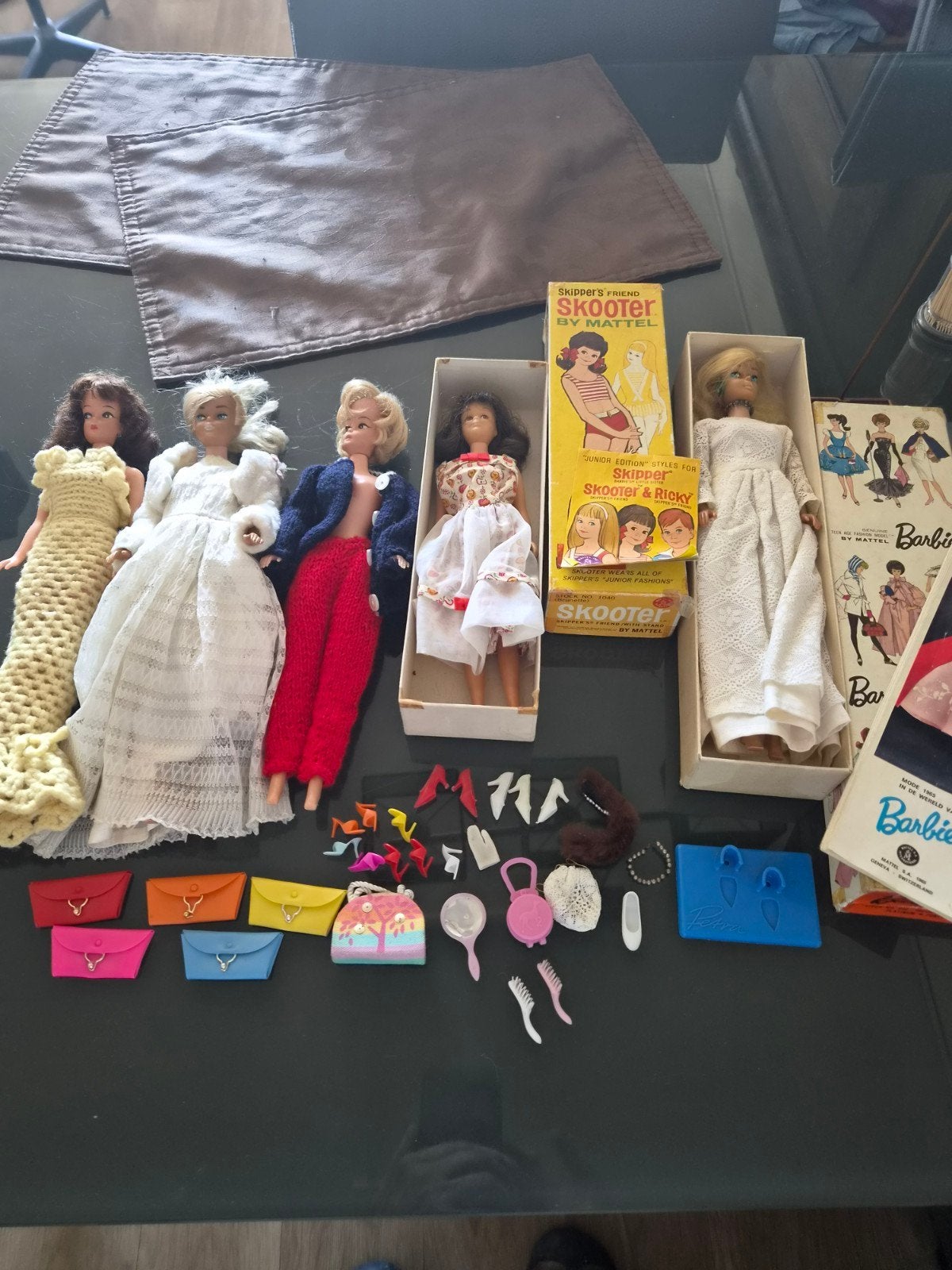 Vintage Barbie en Skipper poppen met accessoires, Ophalen of Verzenden
