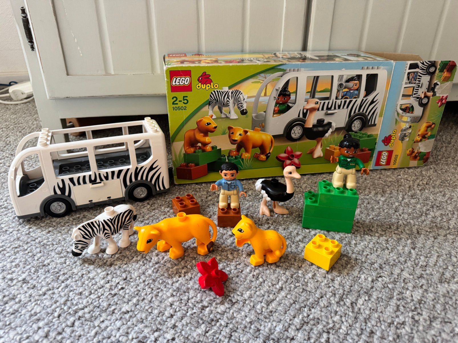 LEGO DUPLO 10502 Dierentuinbus Safari – bijna compleet, Ophalen of Verzenden, Zo goed als nieuw, Duplo