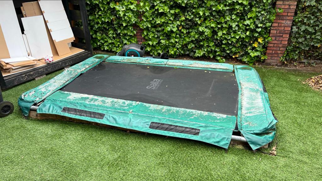 Gebruikte trampoline 3x2m - gratis af te halen, Ophalen, Gebruikt