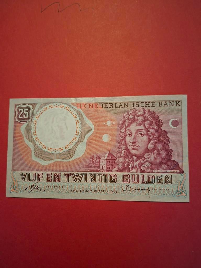 25 gulden 1955 Christaan Huygens uit 1955 in PR-, Postzegels en Munten, Bankbiljetten | Nederland, Ophalen of Verzenden, 25 gulden